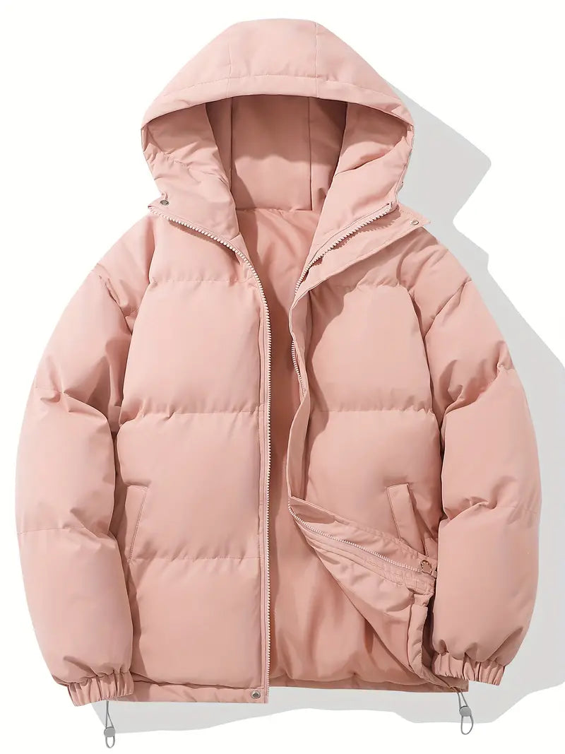 Women's Winter Puffer Jacket - Warm Hooded Outerwear