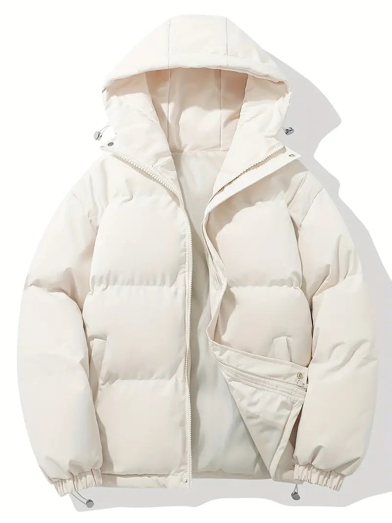 Women's Winter Puffer Jacket - Warm Hooded Outerwear